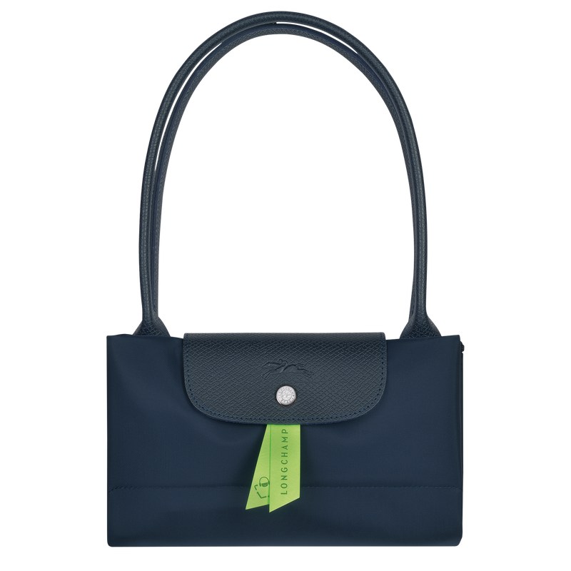 Longchamp Le Pliage Green L Tote Bag Navy | 5742EOZJA