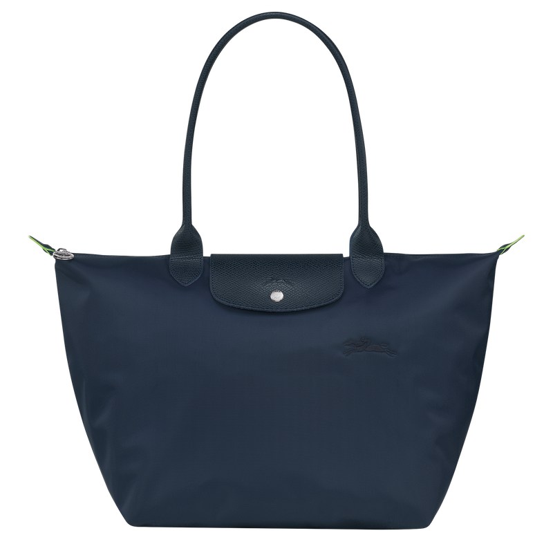 Longchamp Le Pliage Green L Tote Bag Navy | 5742EOZJA