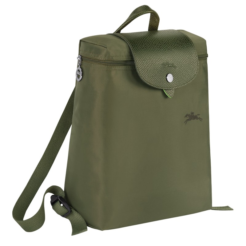 Longchamp Le Pliage Green M Backpack Forest | 6091JFBRT