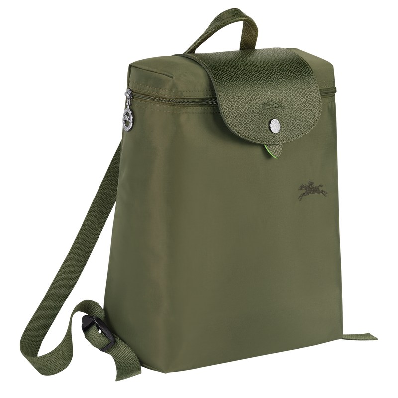 Longchamp Le Pliage Green M Backpack Forest | 6218KCMJA