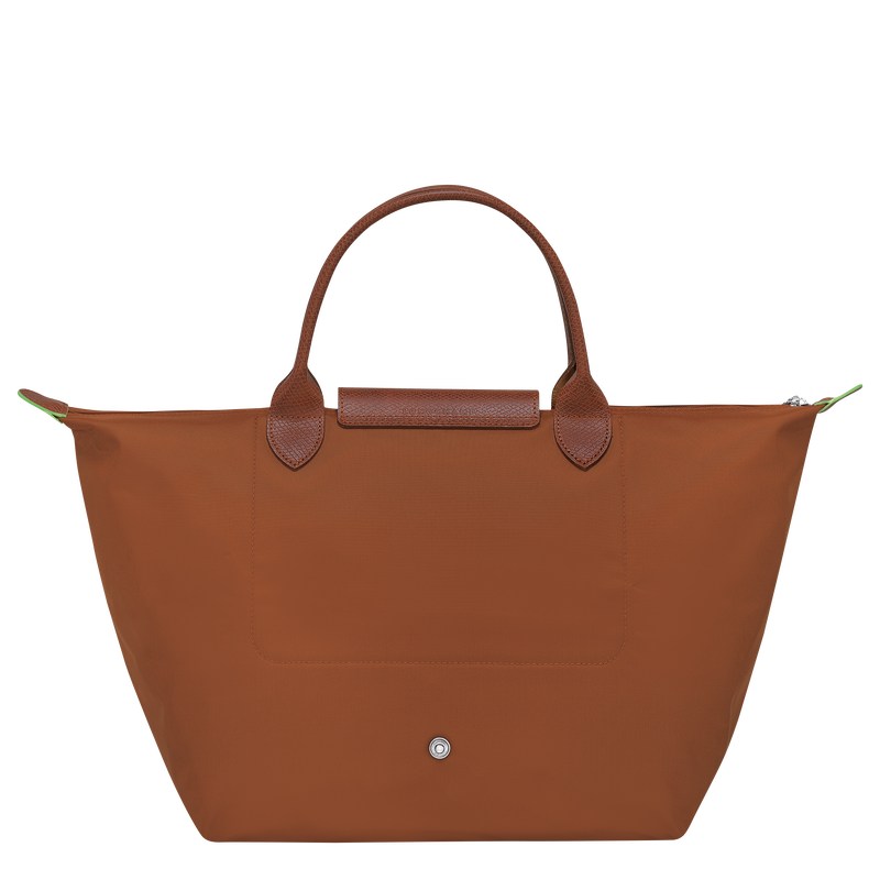 Longchamp Le Pliage Green M Handbag Cognac | 2350VRISU