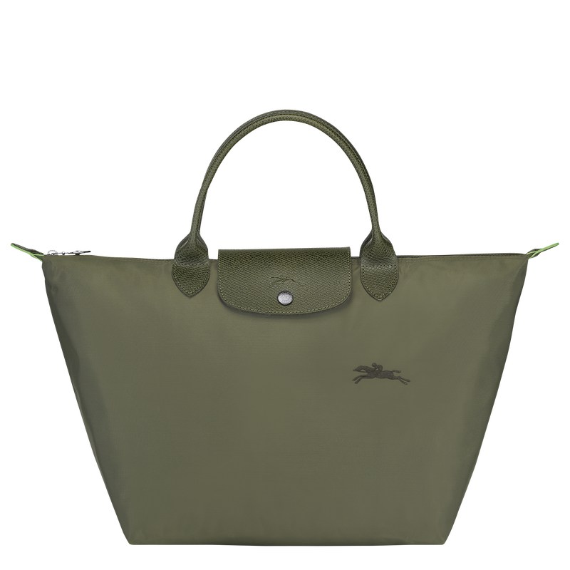 Longchamp Le Pliage Green M Handbag Forest | 6025XCIUW