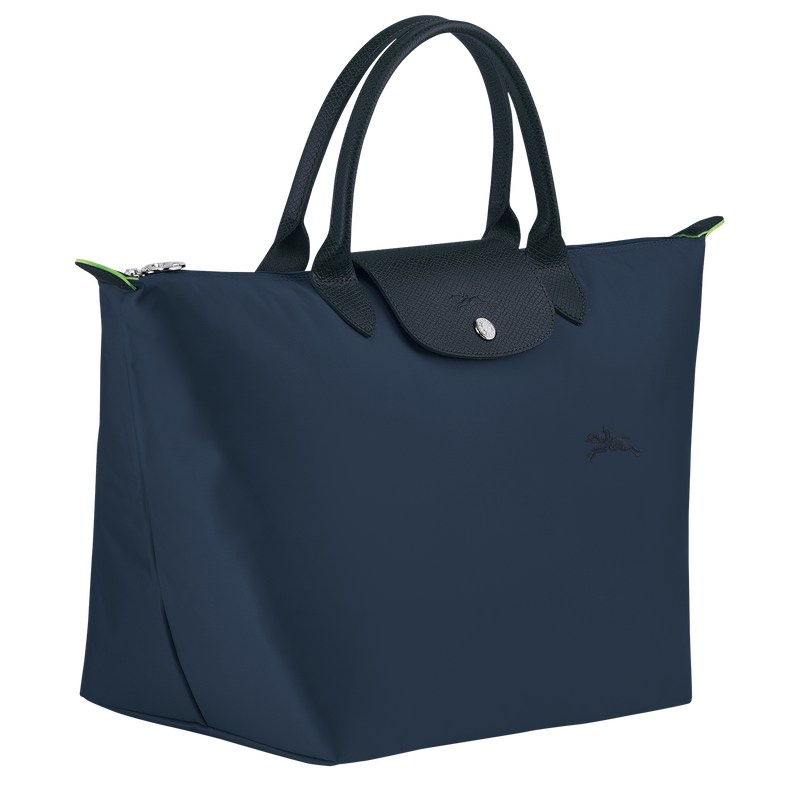 Longchamp Le Pliage Green M Handbag Navy | 5981EIKLQ