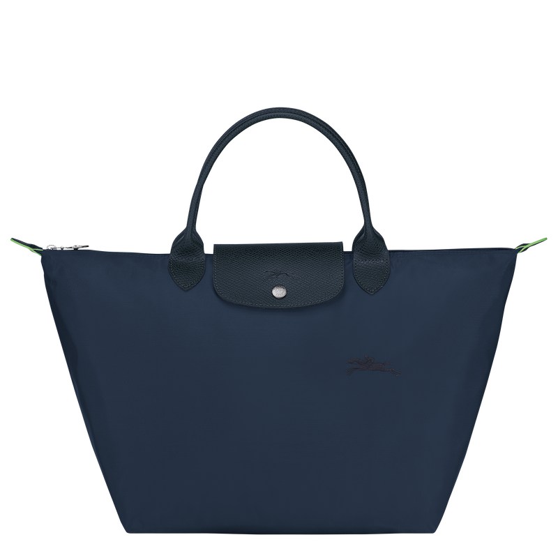 Longchamp Le Pliage Green M Handbag Navy | 5981EIKLQ