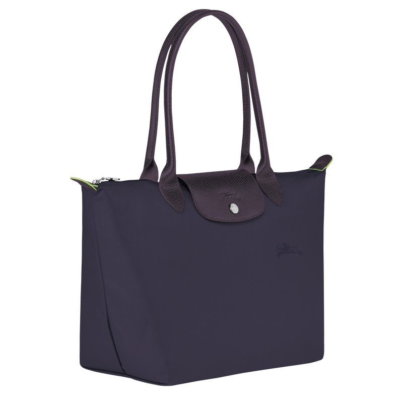 Longchamp Le Pliage Green M Tote Bag Bilberry | 4571MLIOD