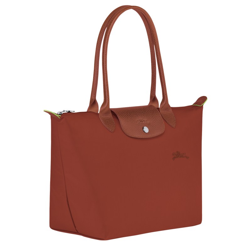 Longchamp Le Pliage Green M Tote Bag Chestnut | 6145LDRVK