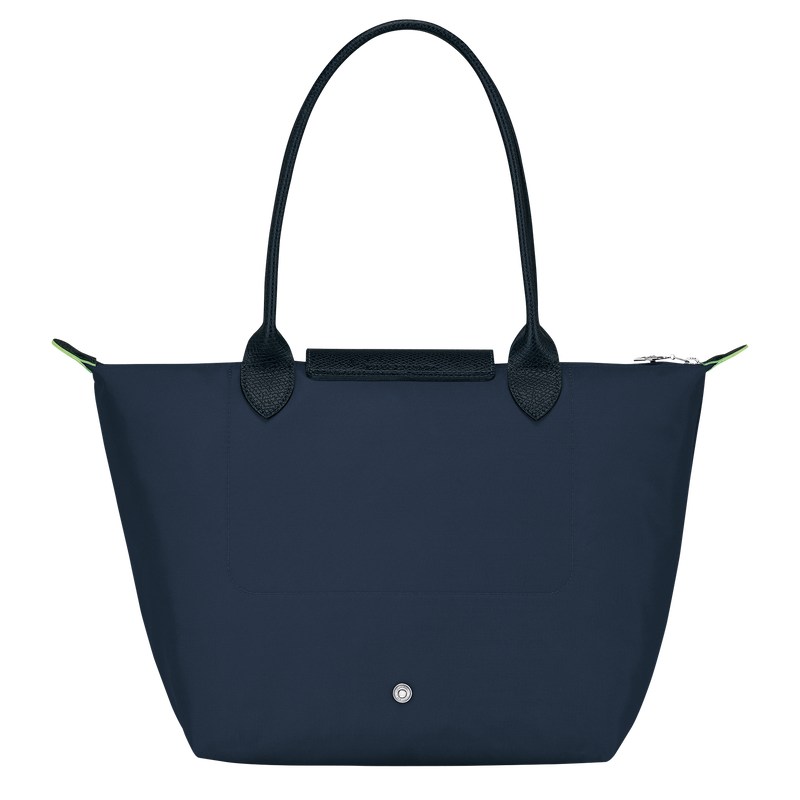 Longchamp Le Pliage Green M Tote Bag Navy | 6985MFTNS