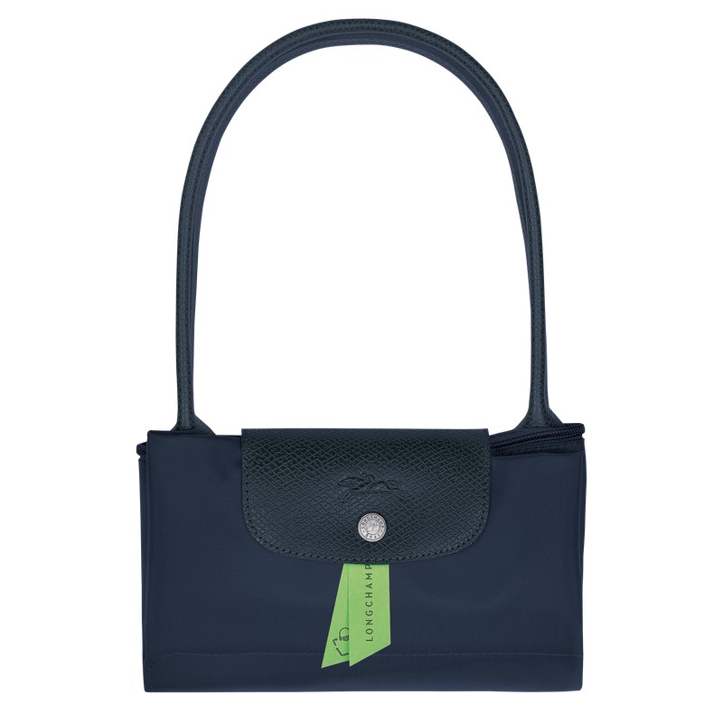 Longchamp Le Pliage Green M Tote Bag Navy | 6985MFTNS