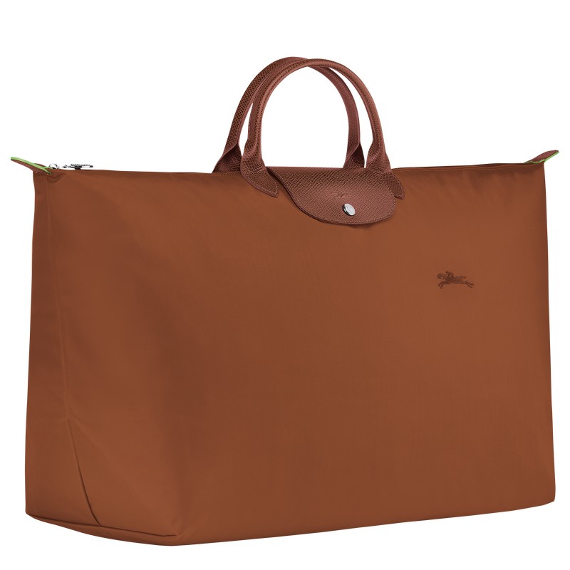 Longchamp Le Pliage Green M Travel Bag Cognac | 4659WNLCE