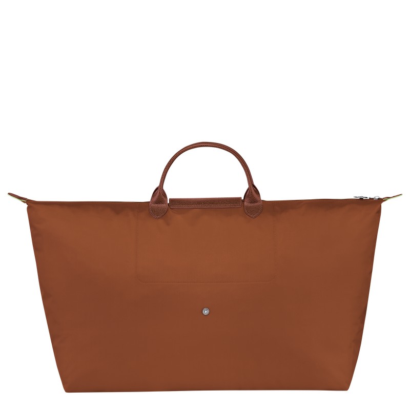 Longchamp Le Pliage Green M Travel Bag Cognac | 4659WNLCE