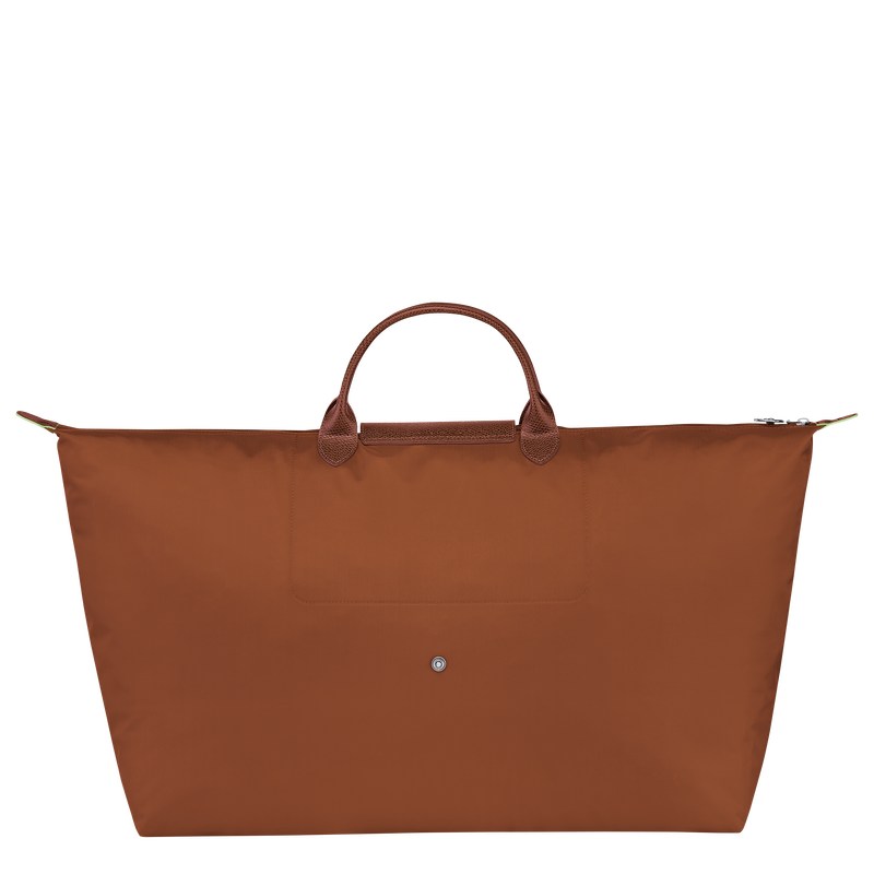 Longchamp Le Pliage Green M Travel Bag Cognac | 3408QATBH