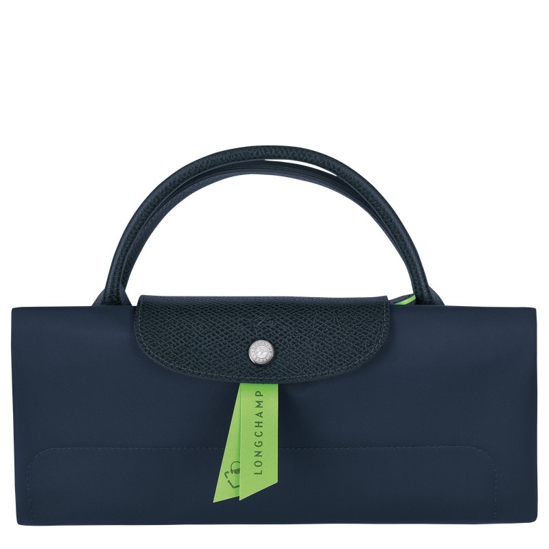 Longchamp Le Pliage Green M Travel Bag Navy | 6385BRGMN