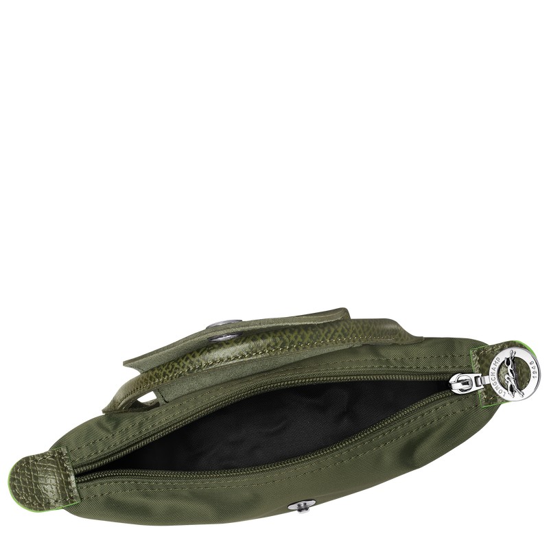 Longchamp Le Pliage Green Pouch With Handle Forest | 3270DSACY