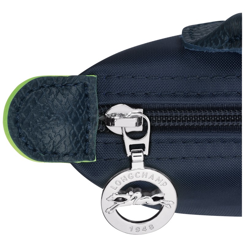 Longchamp Le Pliage Green Pouch With Handle Navy | 9605BIDJQ