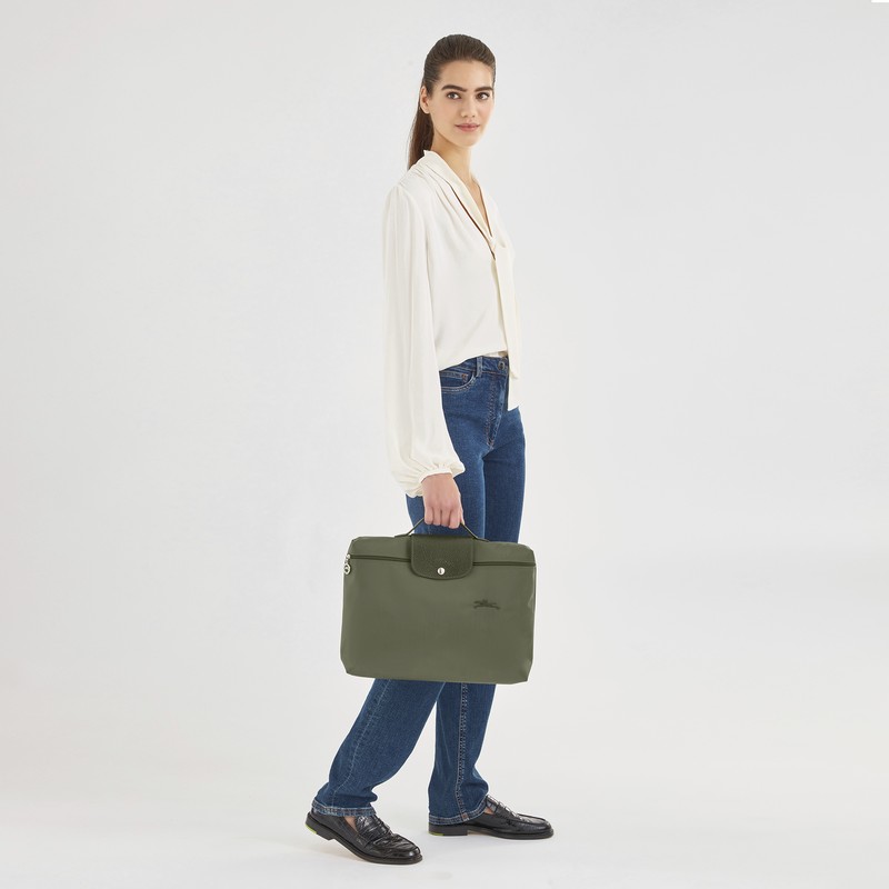 Longchamp Le Pliage Green S Briefcase Forest | 3214GWSRF