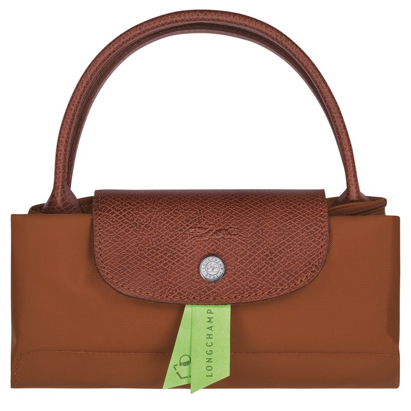 Longchamp Le Pliage Green S Handbag Cognac | 2601NMTGS