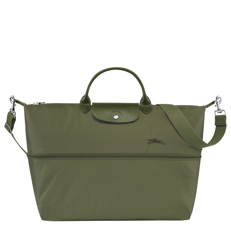 Longchamp Le Pliage Green Travel Bag Expandable Forest | 6189QNDSU