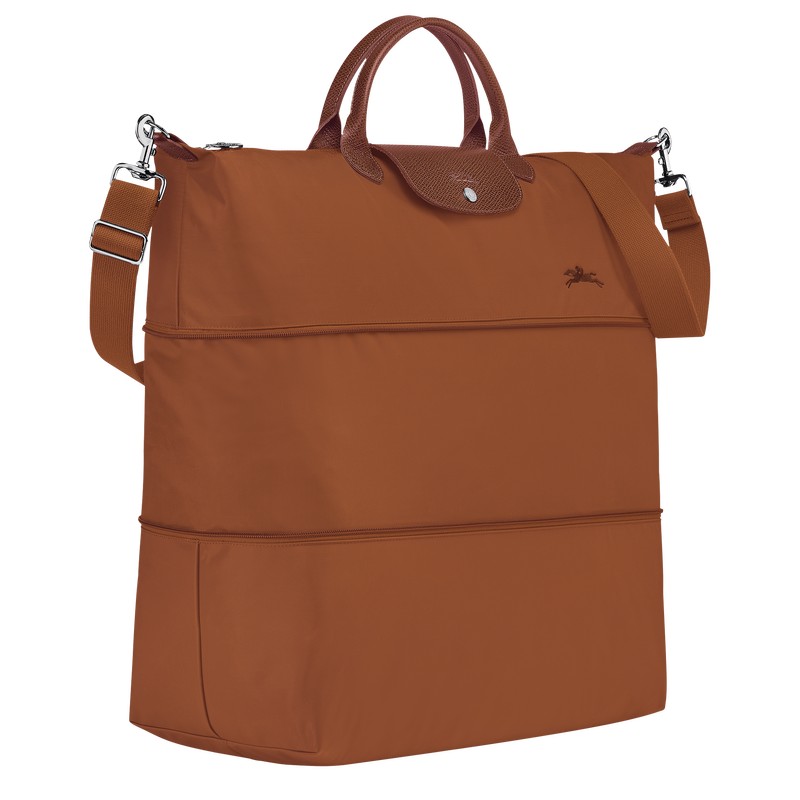 Longchamp Le Pliage Green Travel Bag Expandable Cognac | 1672BCGEQ