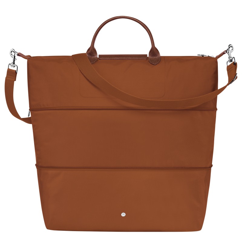 Longchamp Le Pliage Green Travel Bag Expandable Cognac | 1672BCGEQ