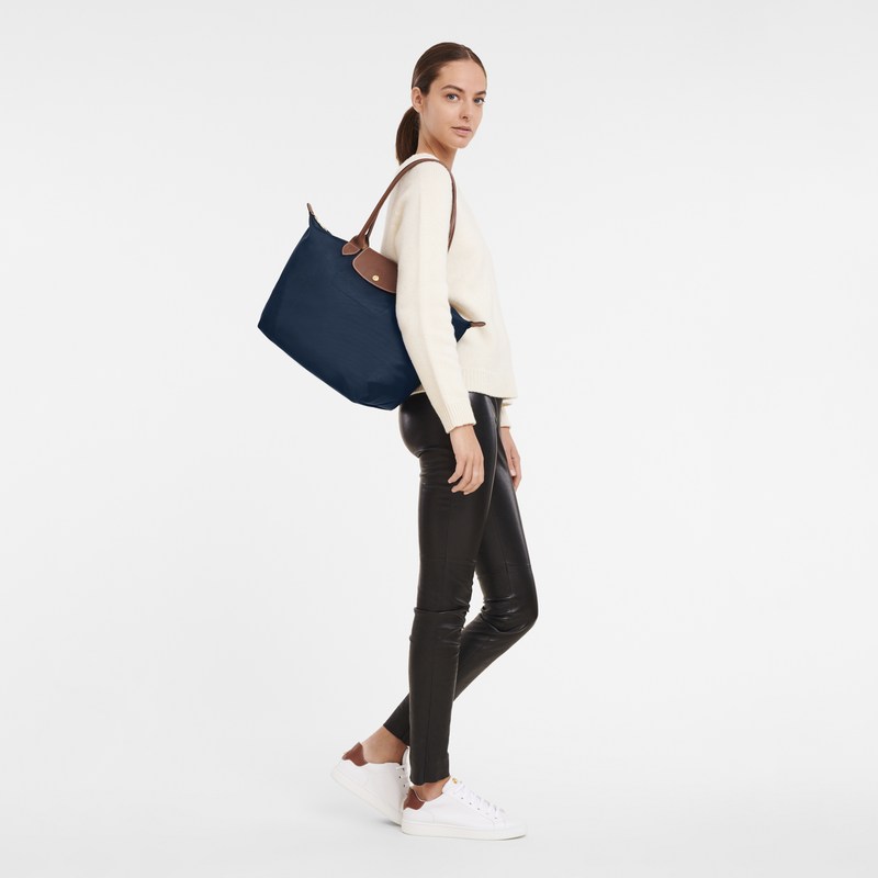 Longchamp Le Pliage Original L Tote Bag Navy | 5931NMKOW