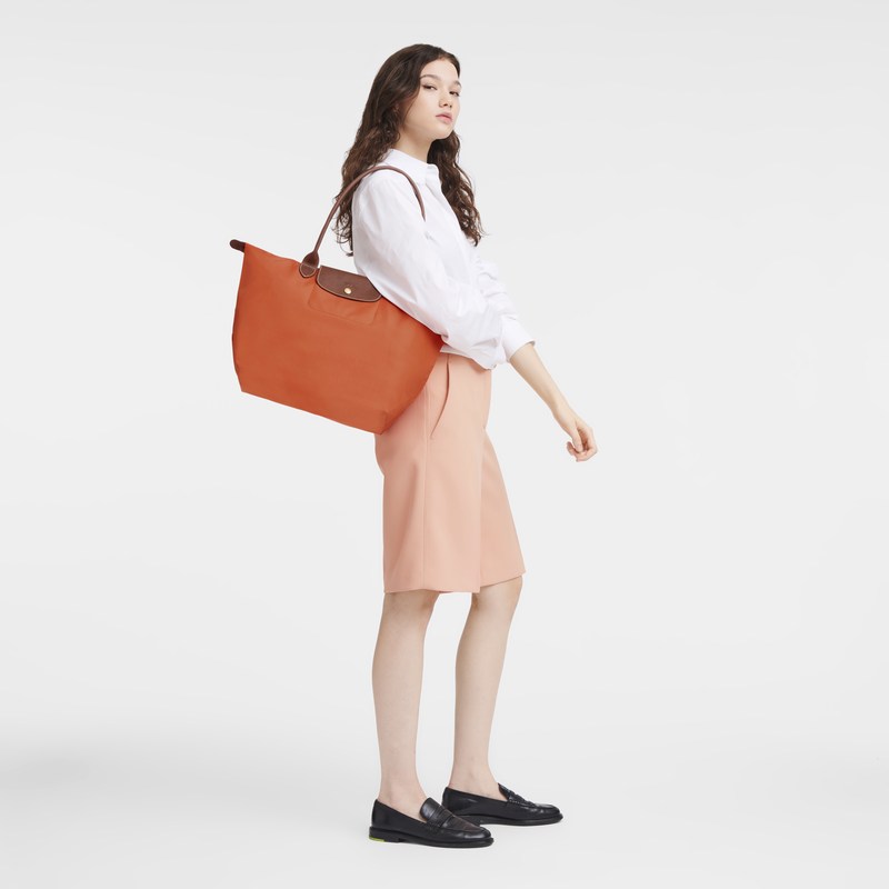 Longchamp Le Pliage Original L Tote Bag Orange | 2843PFVUL