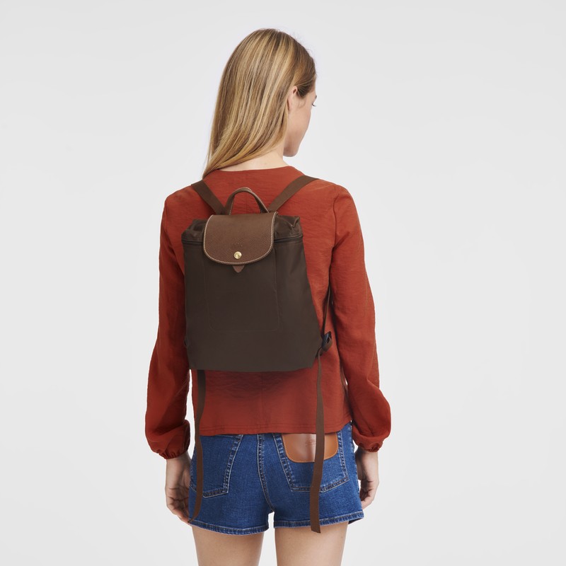 Longchamp Le Pliage Original M Backpack Ebony | 5203LDXQT