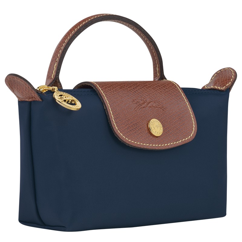 Longchamp Le Pliage Original Pouch With Handle Navy | 8291JYFPZ