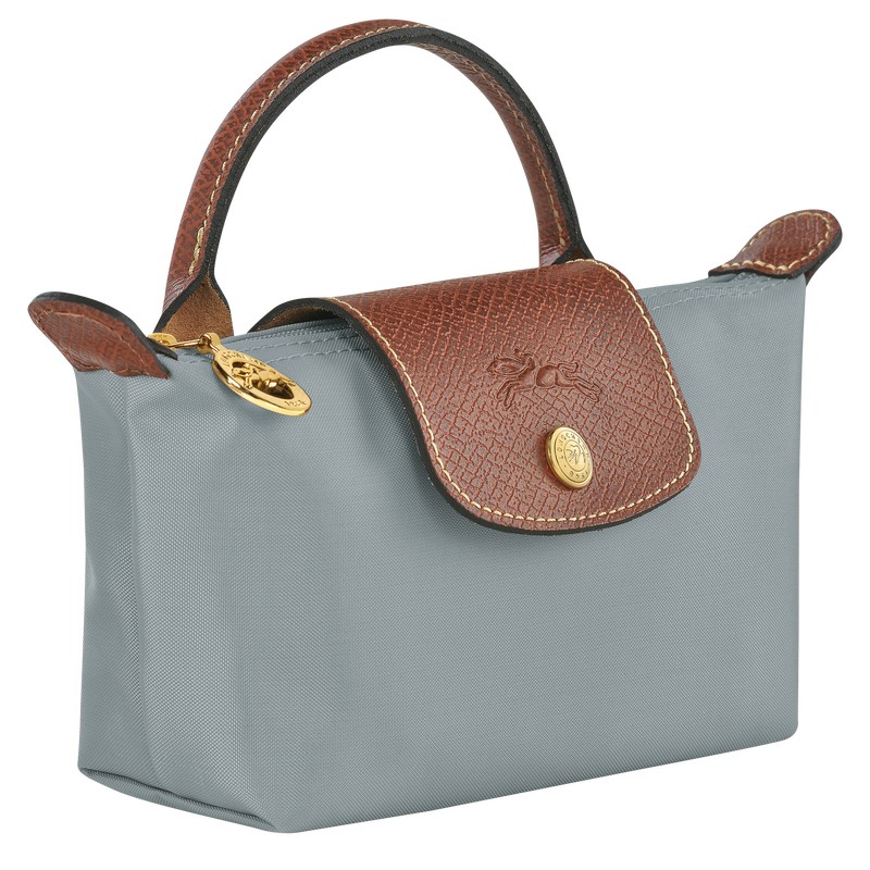 Longchamp Le Pliage Original Pouch With Handle Steel | 5109WNSGB