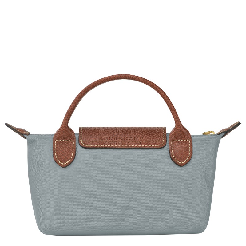 Longchamp Le Pliage Original Pouch With Handle Steel | 5109WNSGB