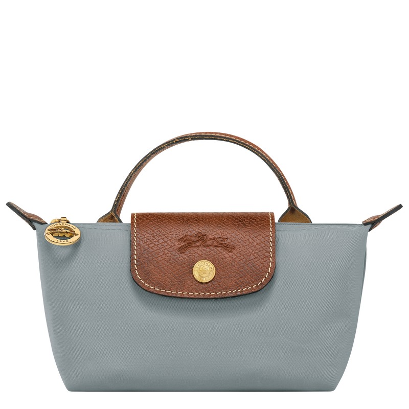 Longchamp Le Pliage Original Pouch With Handle Steel | 5109WNSGB