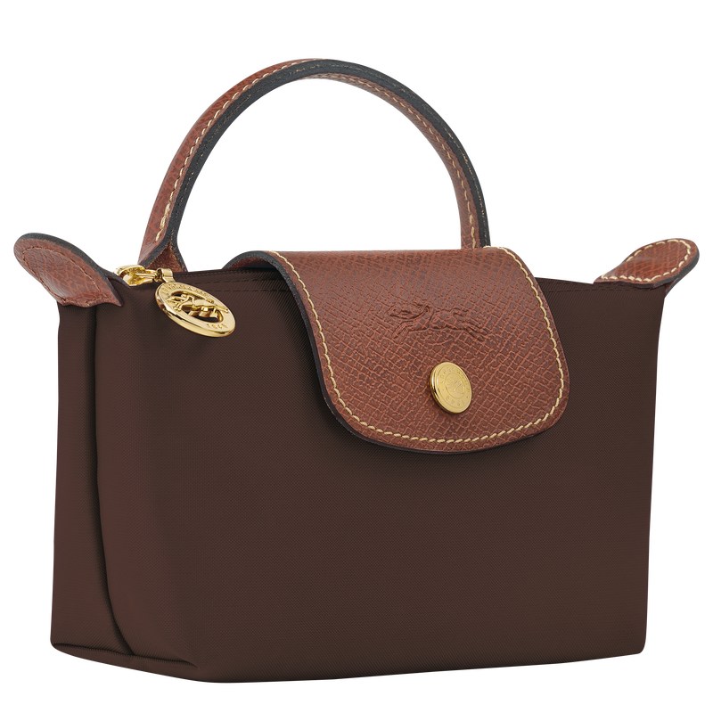 Longchamp Le Pliage Original Pouch With Handle Ebony | 2607HKVQM