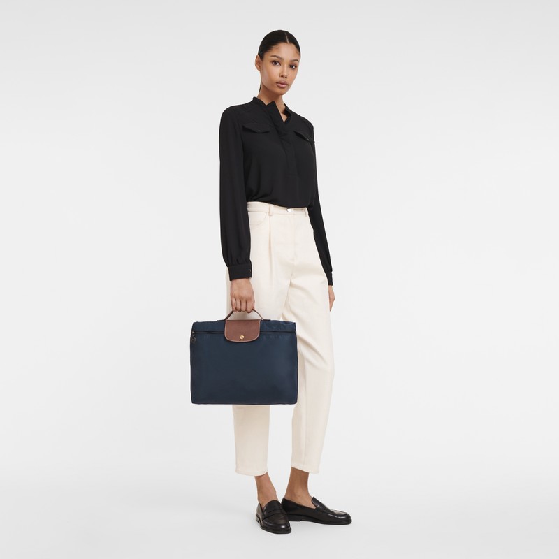 Longchamp Le Pliage Original S Briefcase Navy | 1579AKVTY