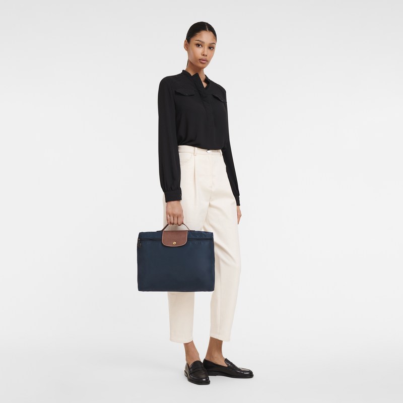 Longchamp Le Pliage Original S Briefcase Navy | 3284VBKOY