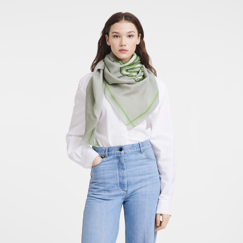 Longchamp Le Pliage University Scarf Grau | 2704VMDPY