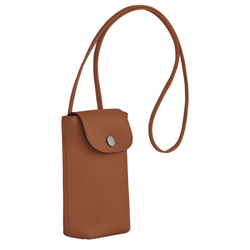 Longchamp Le Pliage Xtra Phone Case With Leather Lace Cognac | 2681LDHOW