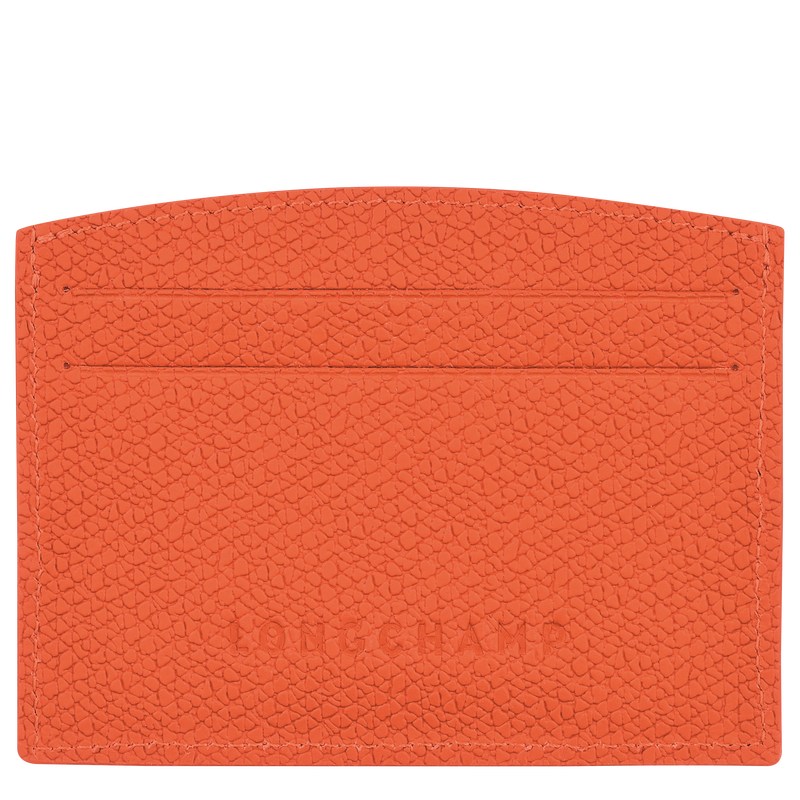 Longchamp Le Roseau Card Holder Orange | 3968KMLQA