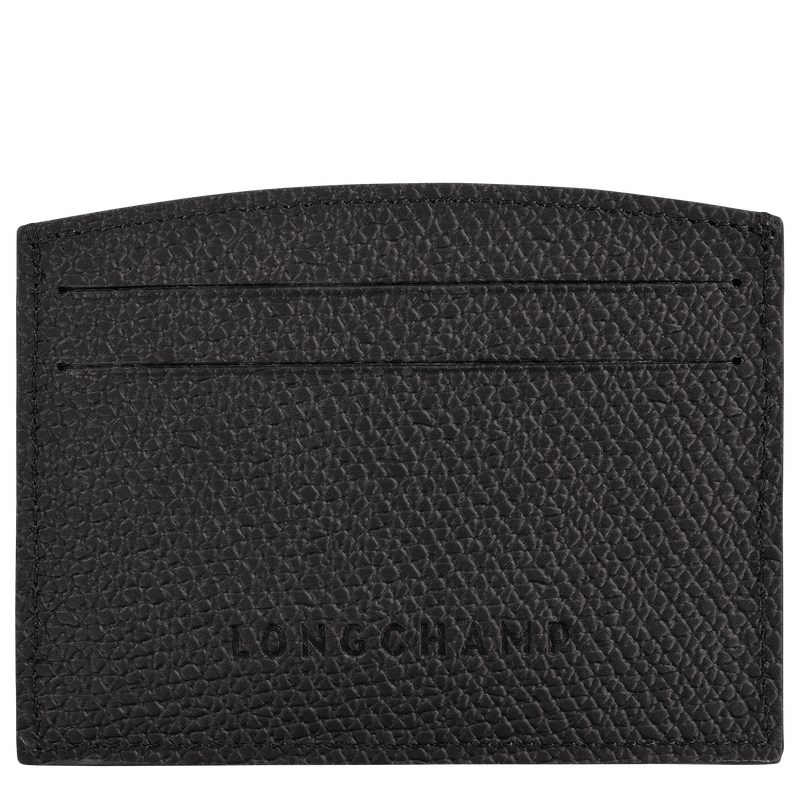 Longchamp Le Roseau Card Holder Schwarz | 5106DWOPX