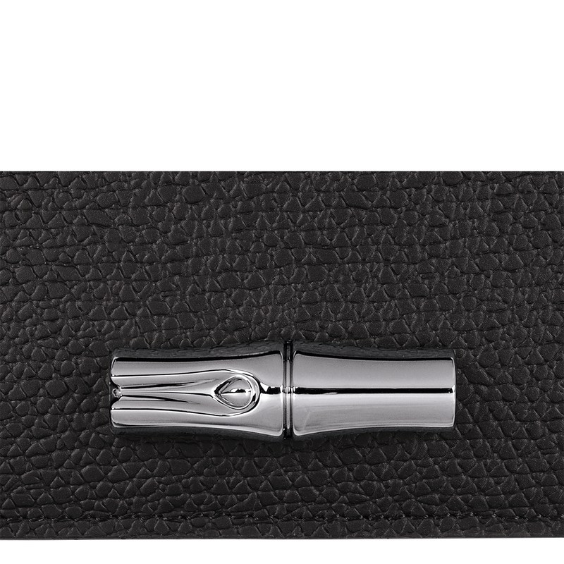 Longchamp Le Roseau Card Holder Schwarz | 5106DWOPX