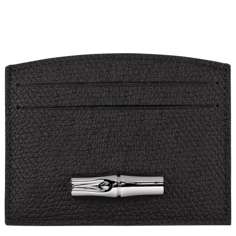 Longchamp Le Roseau Card Holder Schwarz | 5106DWOPX