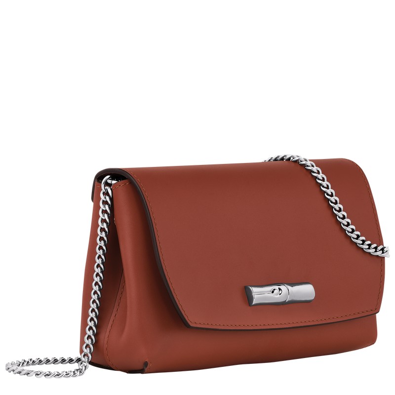 Longchamp Le Roseau Clutch Mahogany | 2071KDIEQ