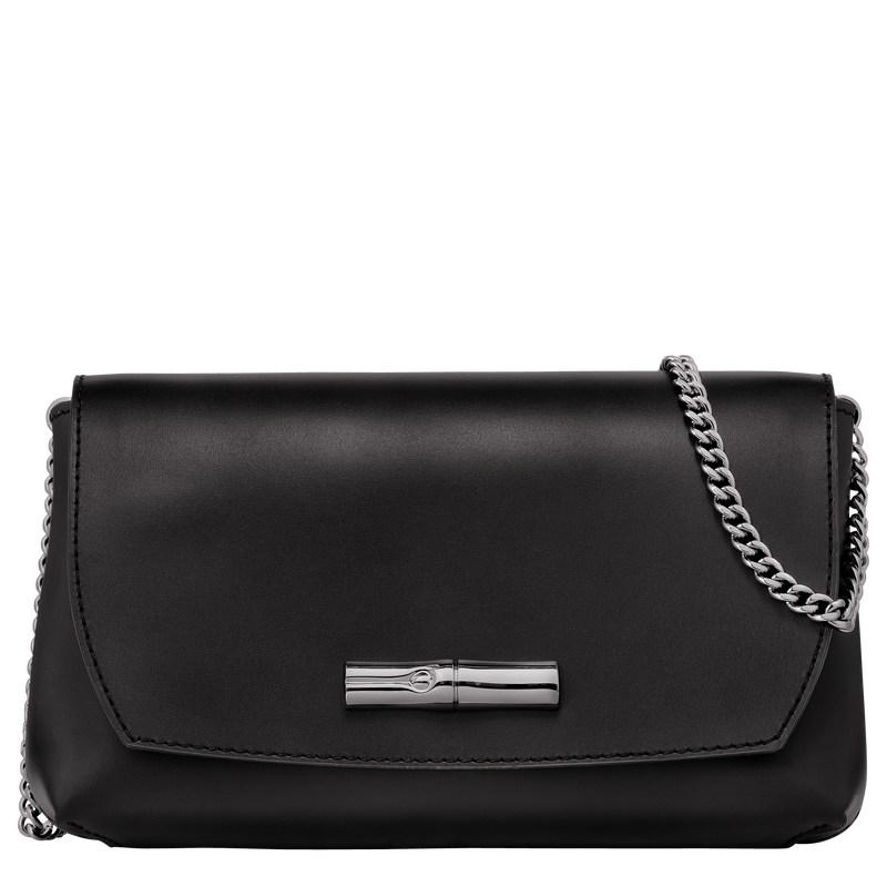 Longchamp Le Roseau Clutch Schwarz | 1065DCWZE