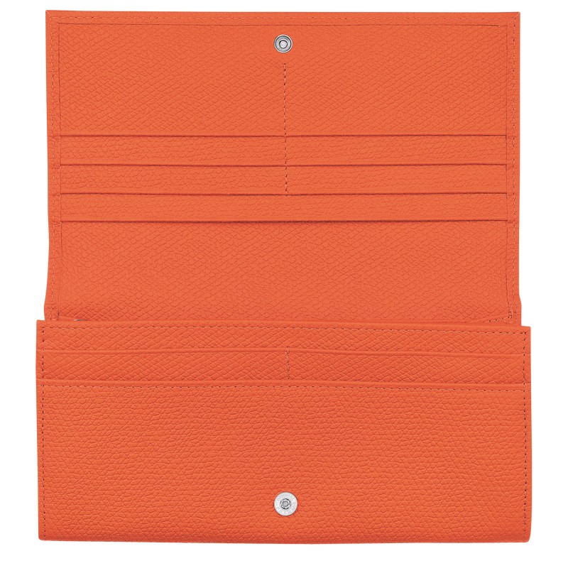 Longchamp Le Roseau Continental Wallet Orange | 0981XWFDE