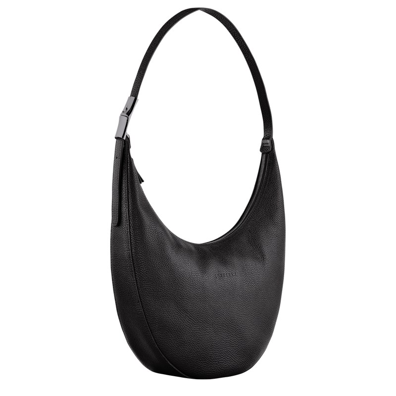 Longchamp Le Roseau Essential L Crossbody Bag Schwarz | 5839EKUGS