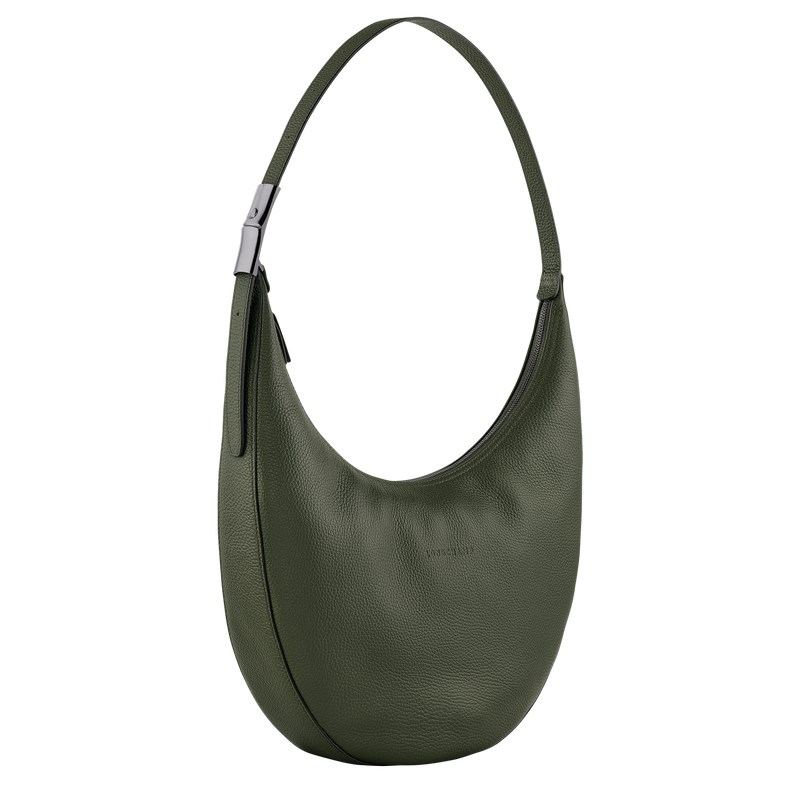 Longchamp Le Roseau Essential L Crossbody Bag Khaki | 4567YWCXR