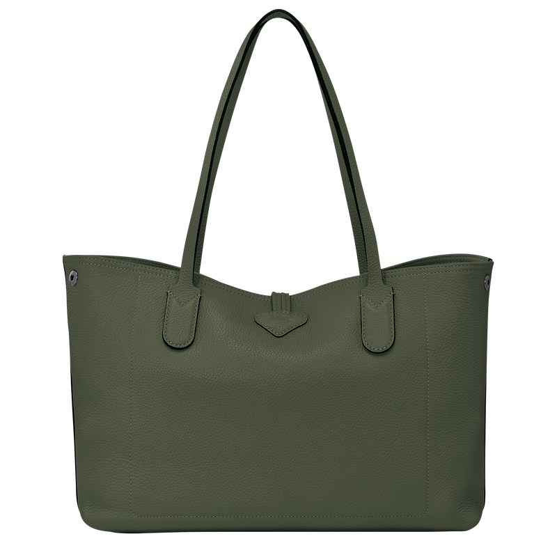 Longchamp Le Roseau Essential L Tote Bag Khaki | 7065TNFUV