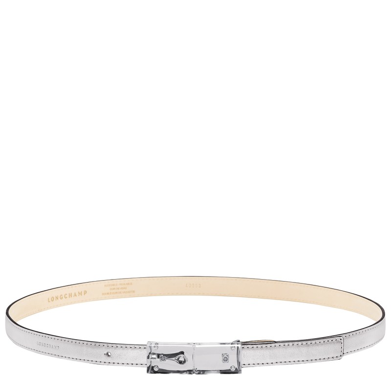 Longchamp Le Roseau Essential Ladies\' Belt Silber | 9214DBQRC