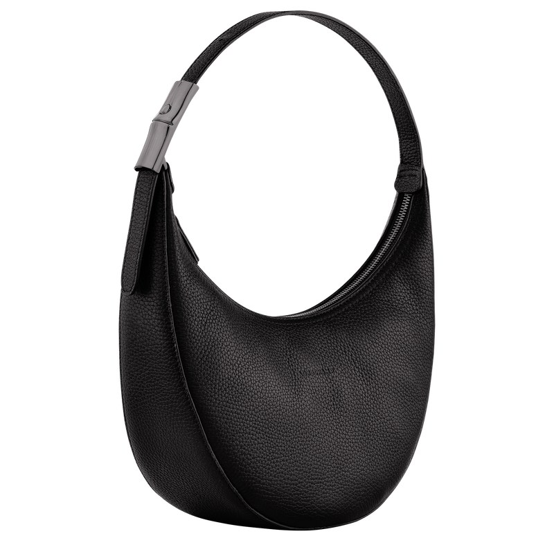 Longchamp Le Roseau Essential M Hobo Bag Schwarz | 4023HOBKT