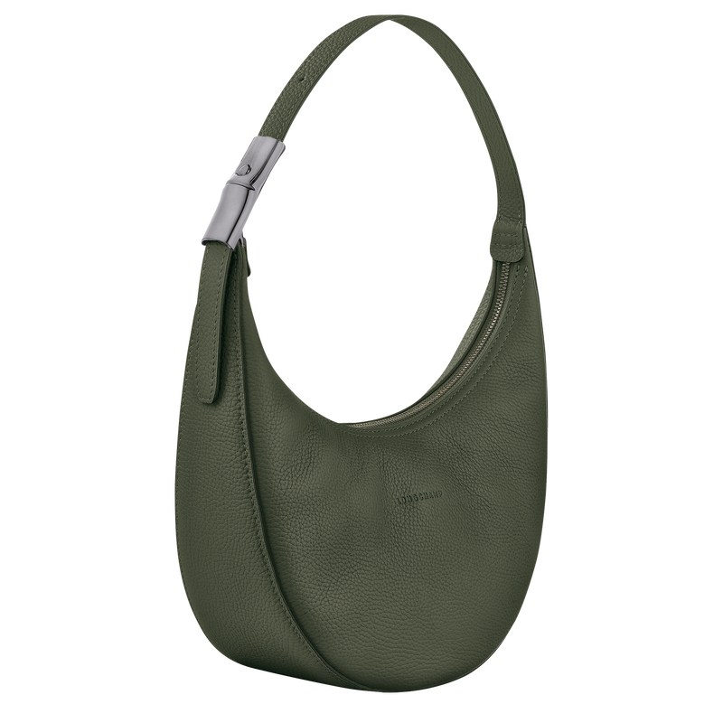 Longchamp Le Roseau Essential M Hobo Bag Khaki | 1458FNWUB