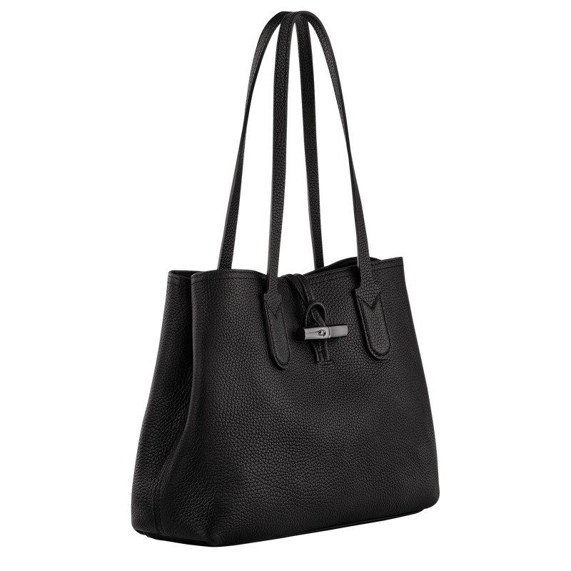 Longchamp Le Roseau Essential M Tote Bag Schwarz | 3576VZTJS