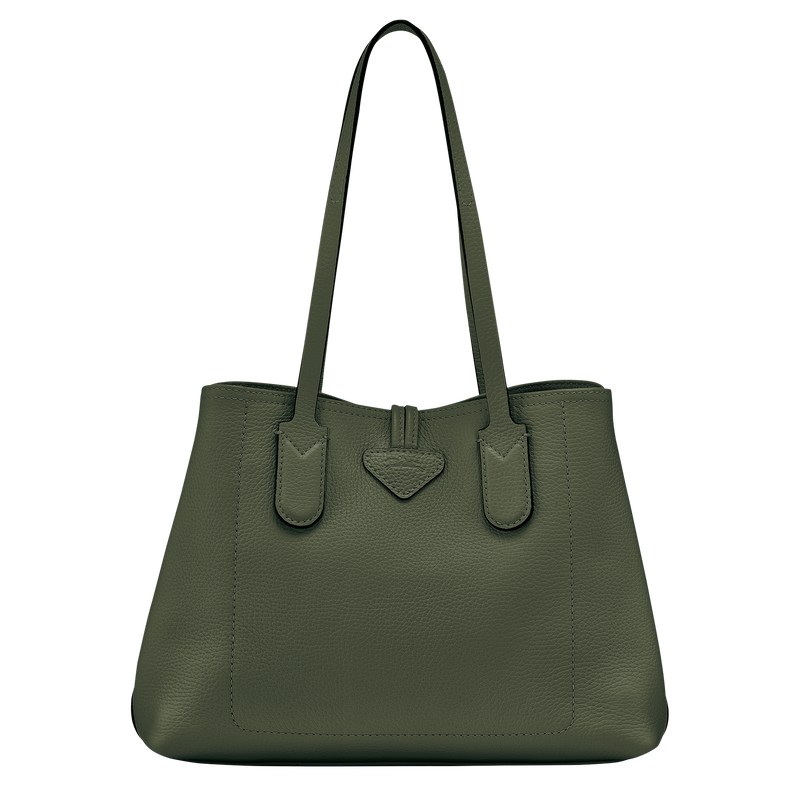 Longchamp Le Roseau Essential M Tote Bag Khaki | 0729BRAYC